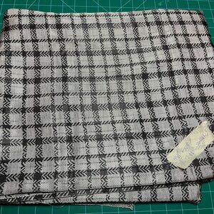 Black and Silver Checkered Fabric